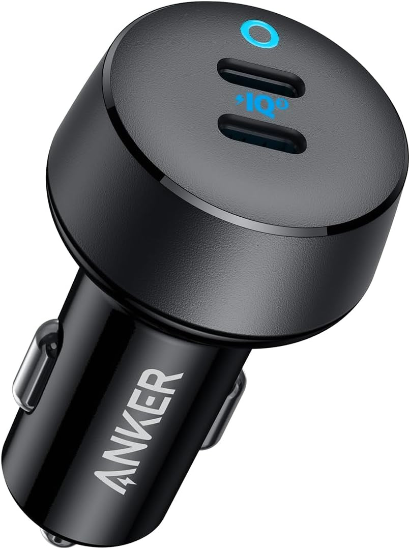 Anker USB C Car Charger, 40W 2-Port Poweriq 3.0 Type C Adapter, Iphone 16 Car Charger, Powerdrive III Duo with Power Delivery for Iphone 16/15/14/13
