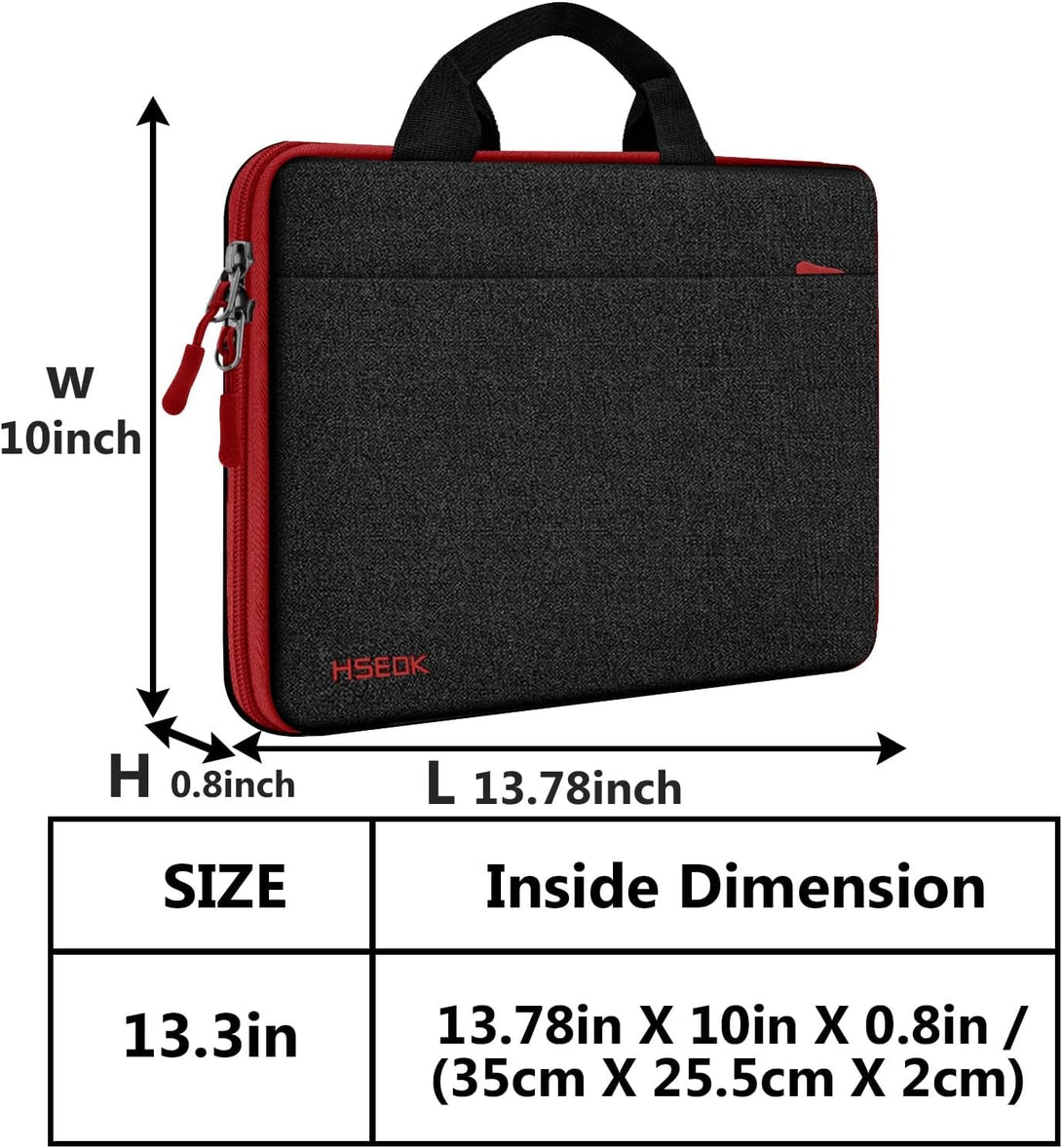 Hseok Laptop Sleeve 13-14 Inch Case Briefcase Compatible with Macbook Pro 14 Inch M4/M3/M2/M1 All Model of 13.3 Inch Mac Air/Pro, XPS 13 14, Most Popular 13"-14" Notebooks,B01K03
