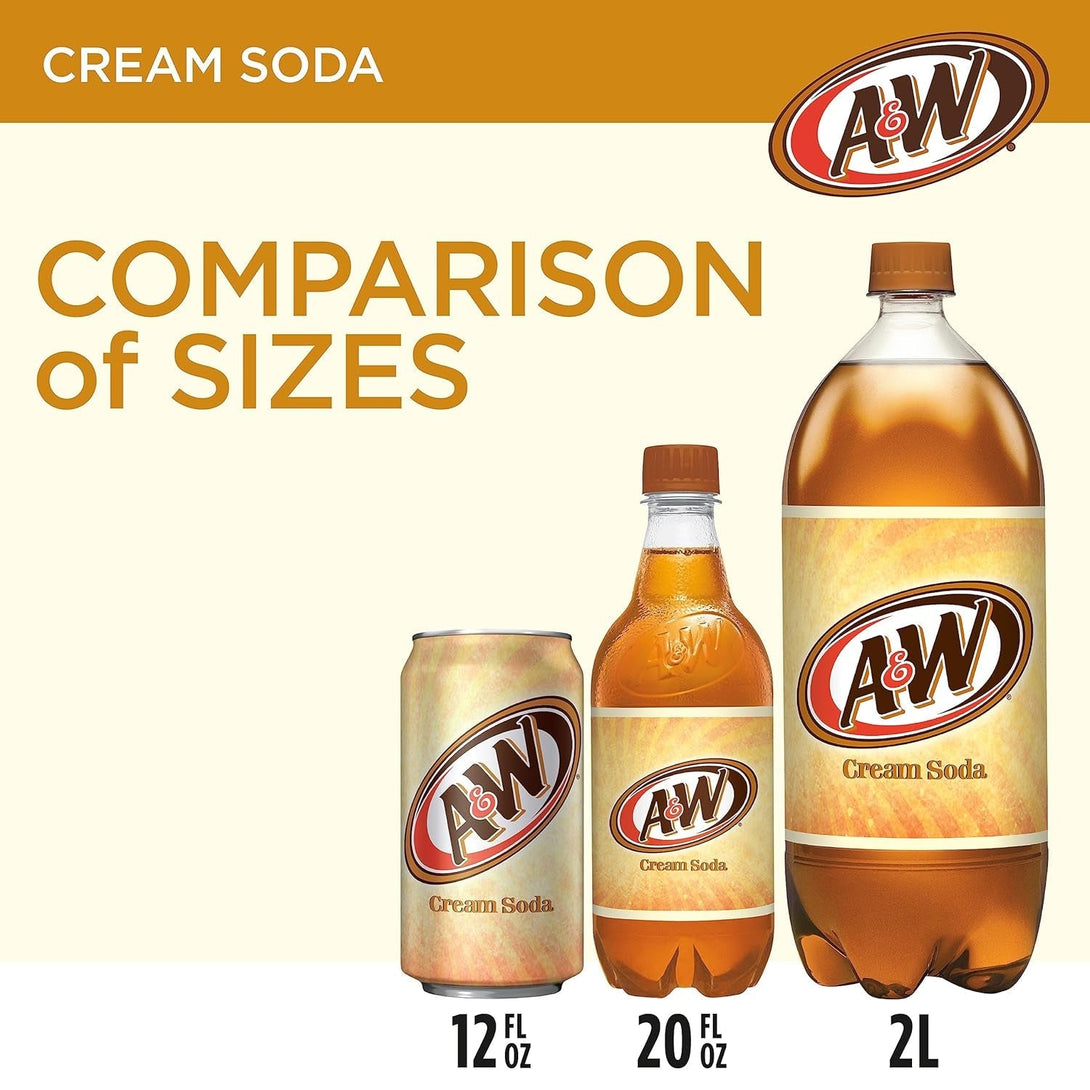 A&W Cream Soda, 12 Fl Oz Cans, 12 Pack
