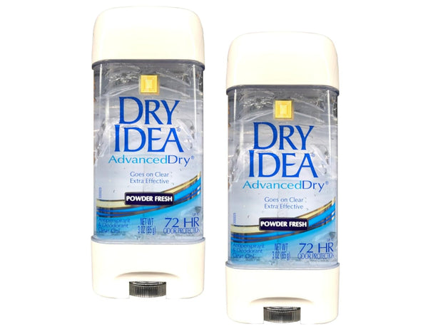 Dry Idea Powder Fresh, Clear Gel, Anti-Perspirant and Deodorant, 3.0 Fl Oz (Pack of 2)