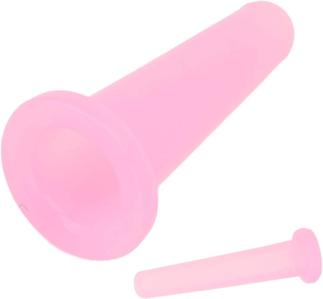 2Pcs Pink Cupping Set,Mini Silicone Face Cupping Set Vacuum Suction Massage Cups anti Cup Facial Cupping Set for Adults,Body and Face,Anti Wrinkle,Promotes Sleep Health Care Health and Household