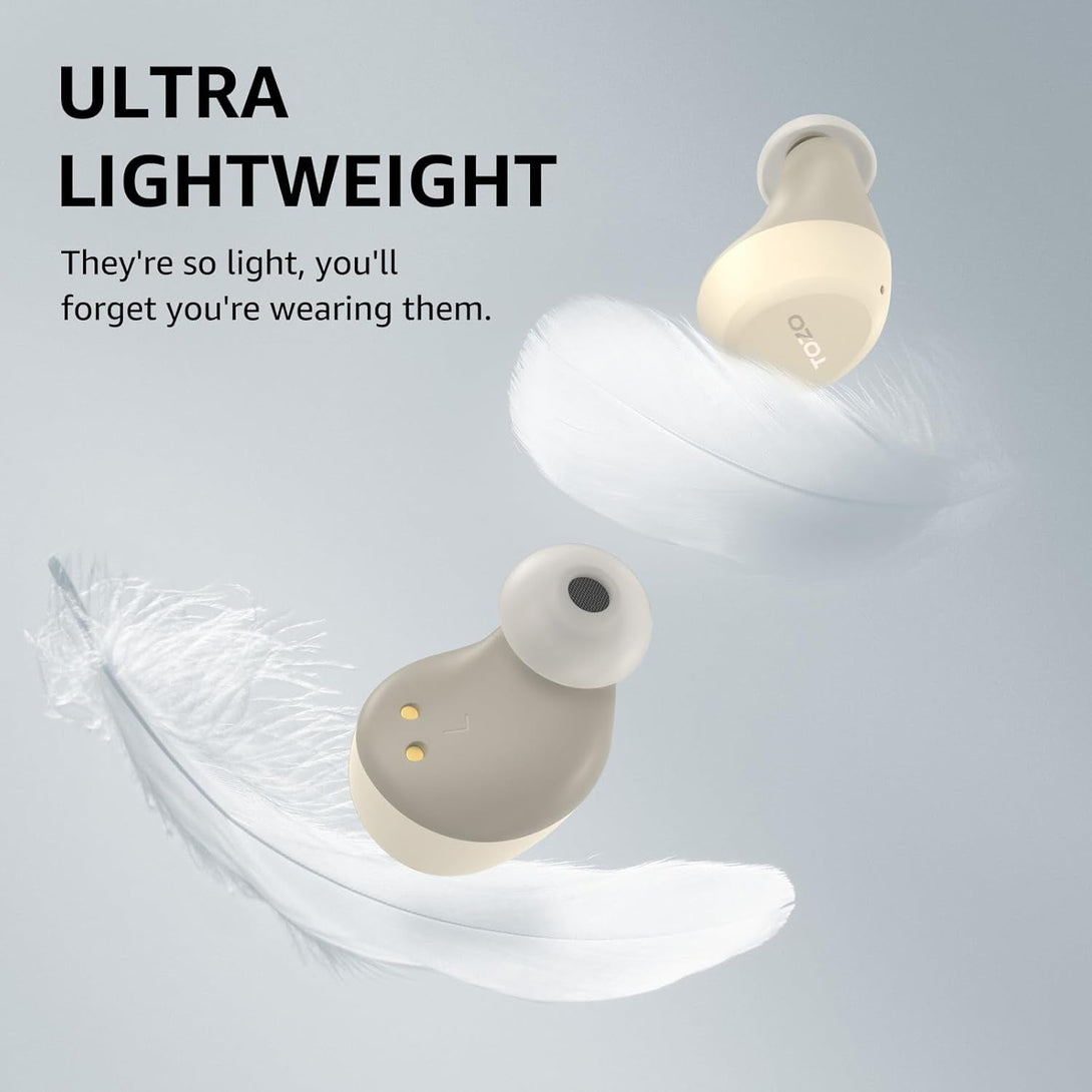 TOZO A1 Wireless Earbuds Bluetooth 5.3 Light Weight in Ear IPX5 Waterproof Headphones 2 Mic for AI Calls, Immersive Premium Sound Bass Headset with Charging Case, 32 Presets EQ Customization via App