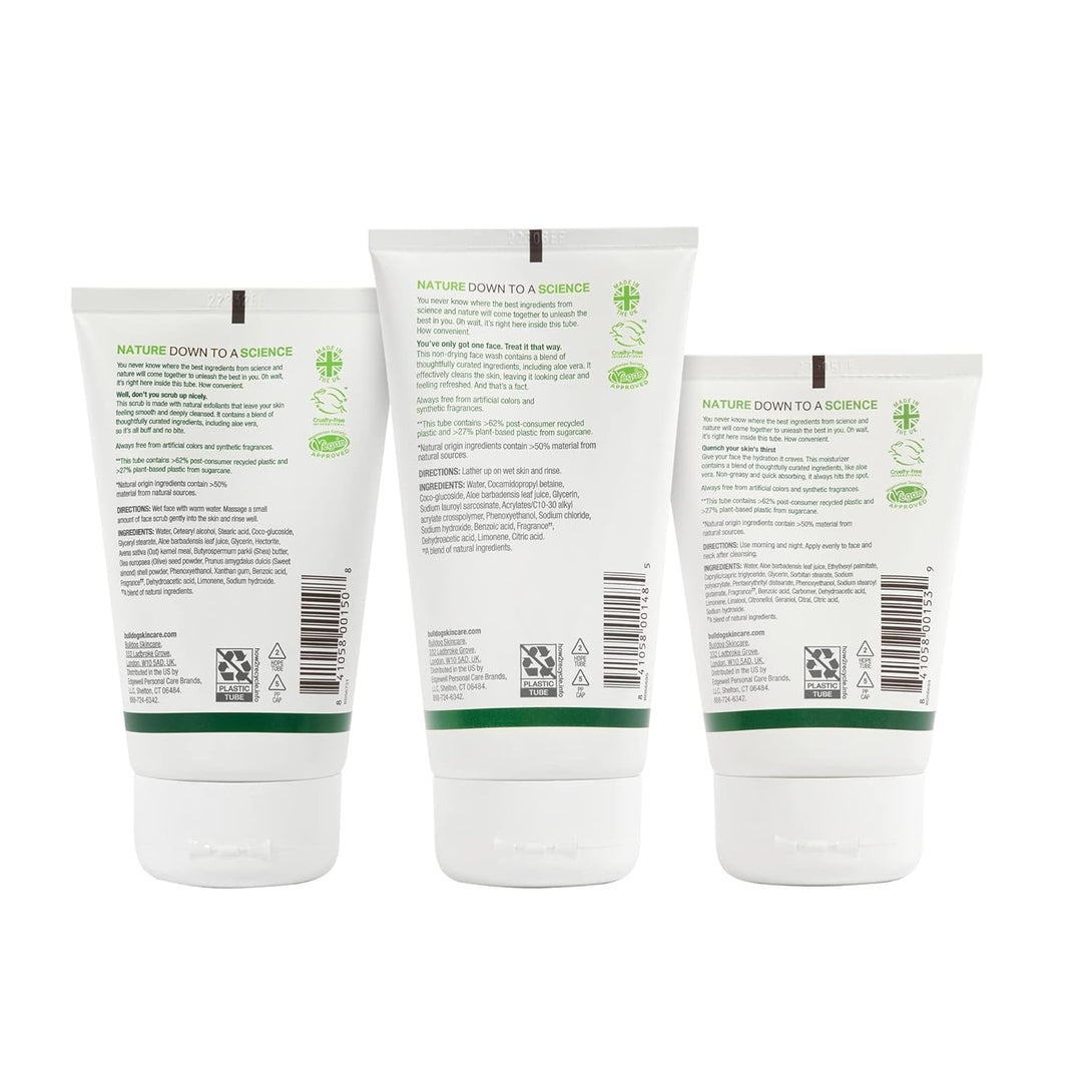 Bulldog Mens Skincare and Grooming Original Full Face Kit with Moisturizer, Face Wash & Face Scrub