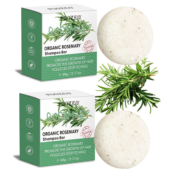 2 Pack Rosemary Hair Shampoo Bar,Deep Cleansing for Scalp Hair Loss Shampoo Soap,Organic Hair Oil Control,Solid Shampoo for Hair Growth, Refreshing and Hydrating Soap for Mothers Day Gifts