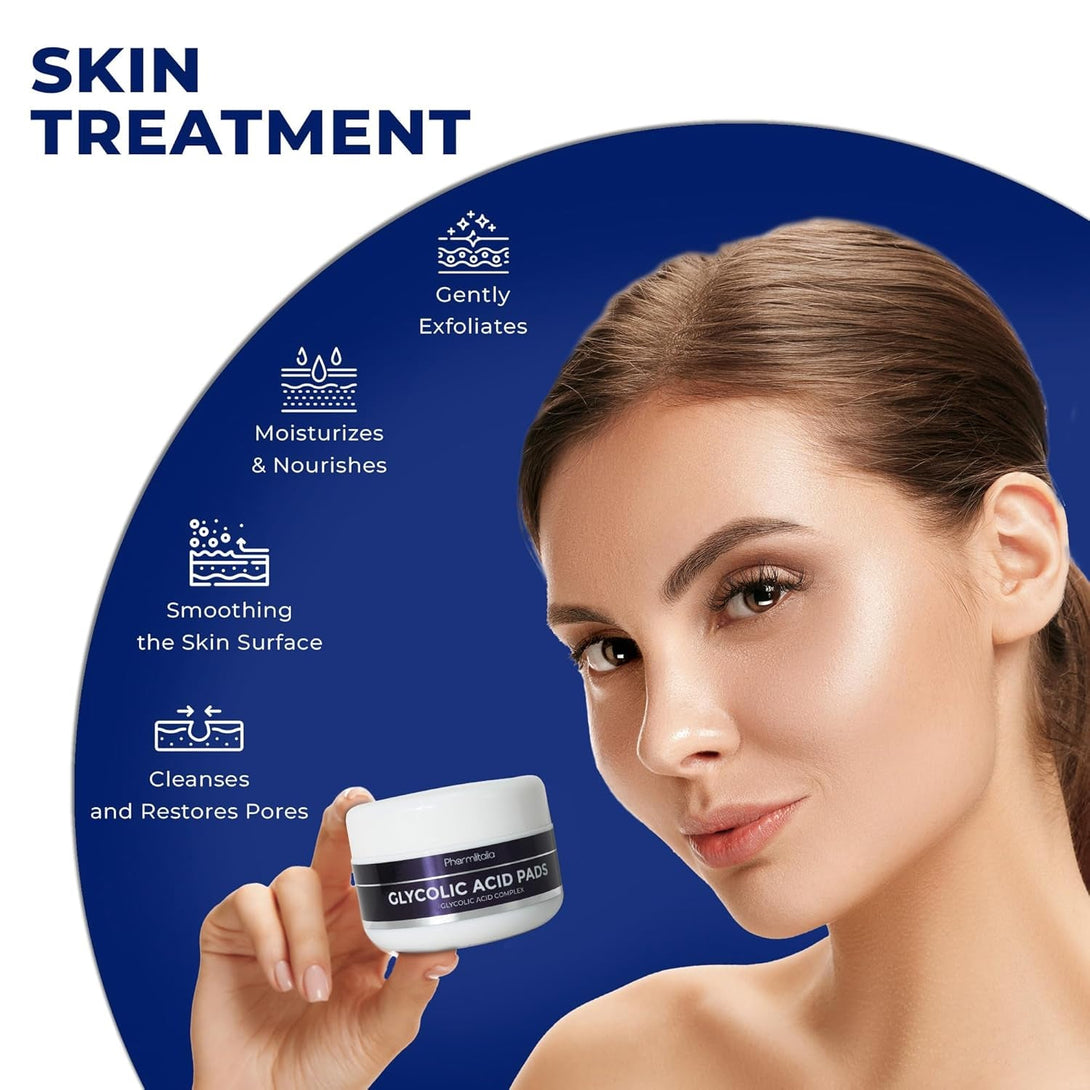 Glycolic Acid Pads - Resurfacing Pads for Face 20% - Exfoliating Peel Pad for Body and Dark Spots - Fine Lines and Wrinkles - 60 Count