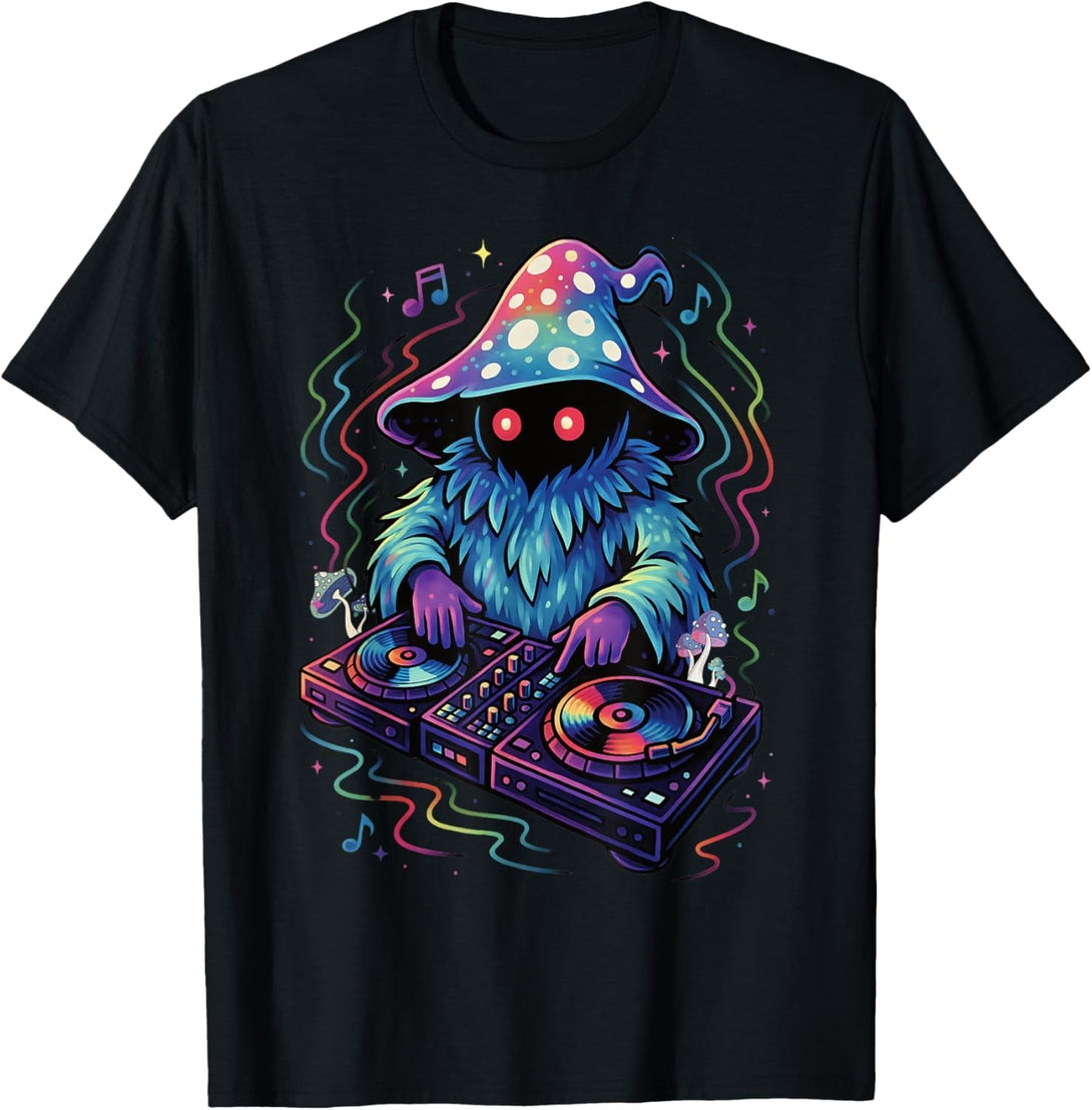 EDM Rave Outfits Festival Electronic Music Graphic Trippy DJ T-Shirt
