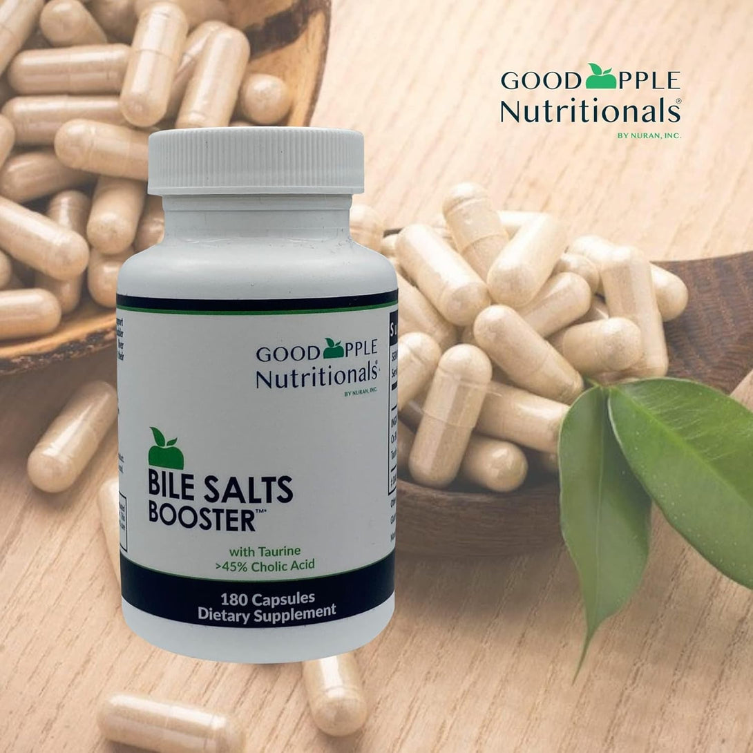 Bile Salts Booster | Supports Gallbladder/No Gallbladder | Ox Bile & Taurine Gallbladder Supplement | Gas & Bloating | Digestive Aid Especially Fats | 180 Capsules - 110 Mg