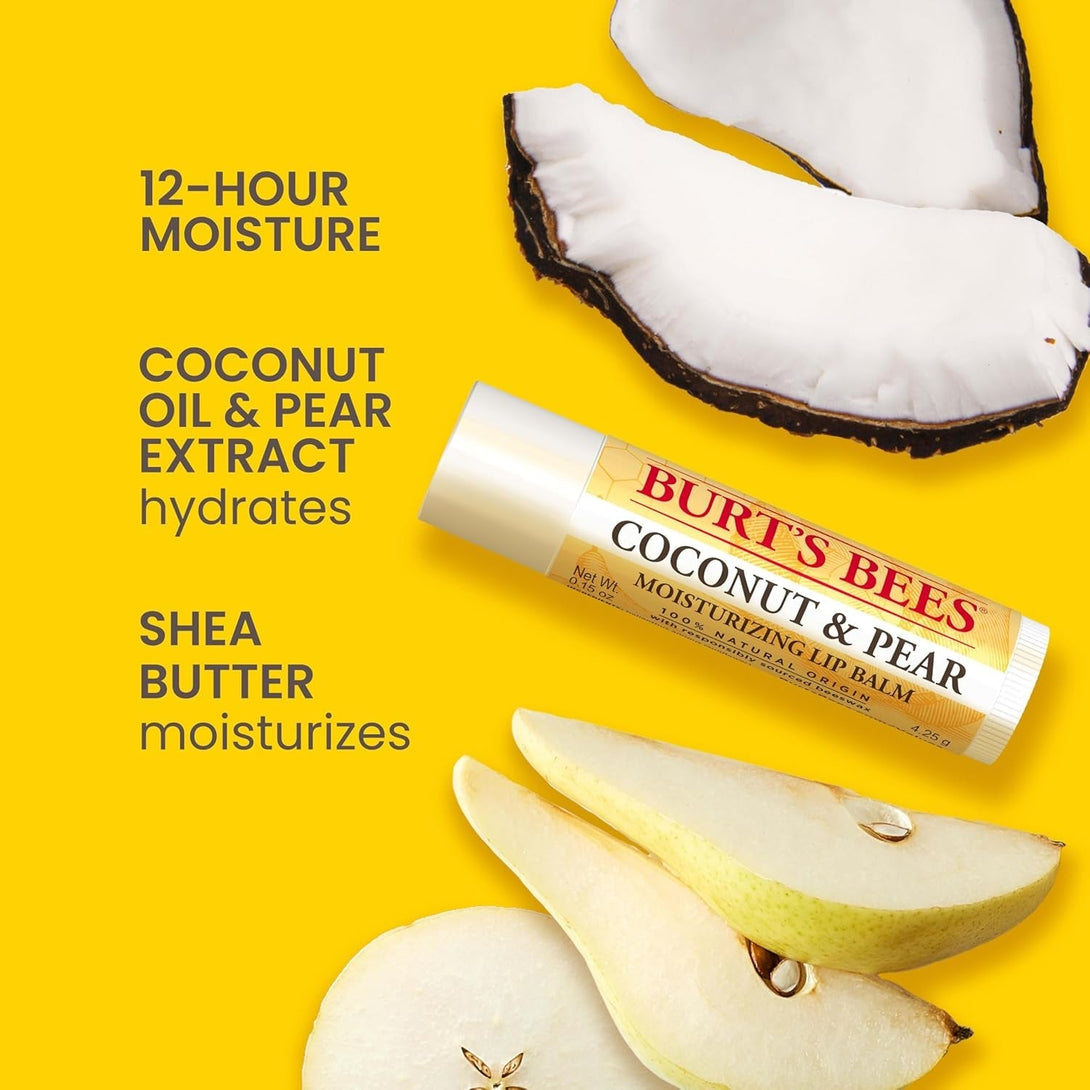 Burt'S Bees Lip Balm, Beeswax Bounty Assorted Mix, 4-Pack, 0.15 Oz