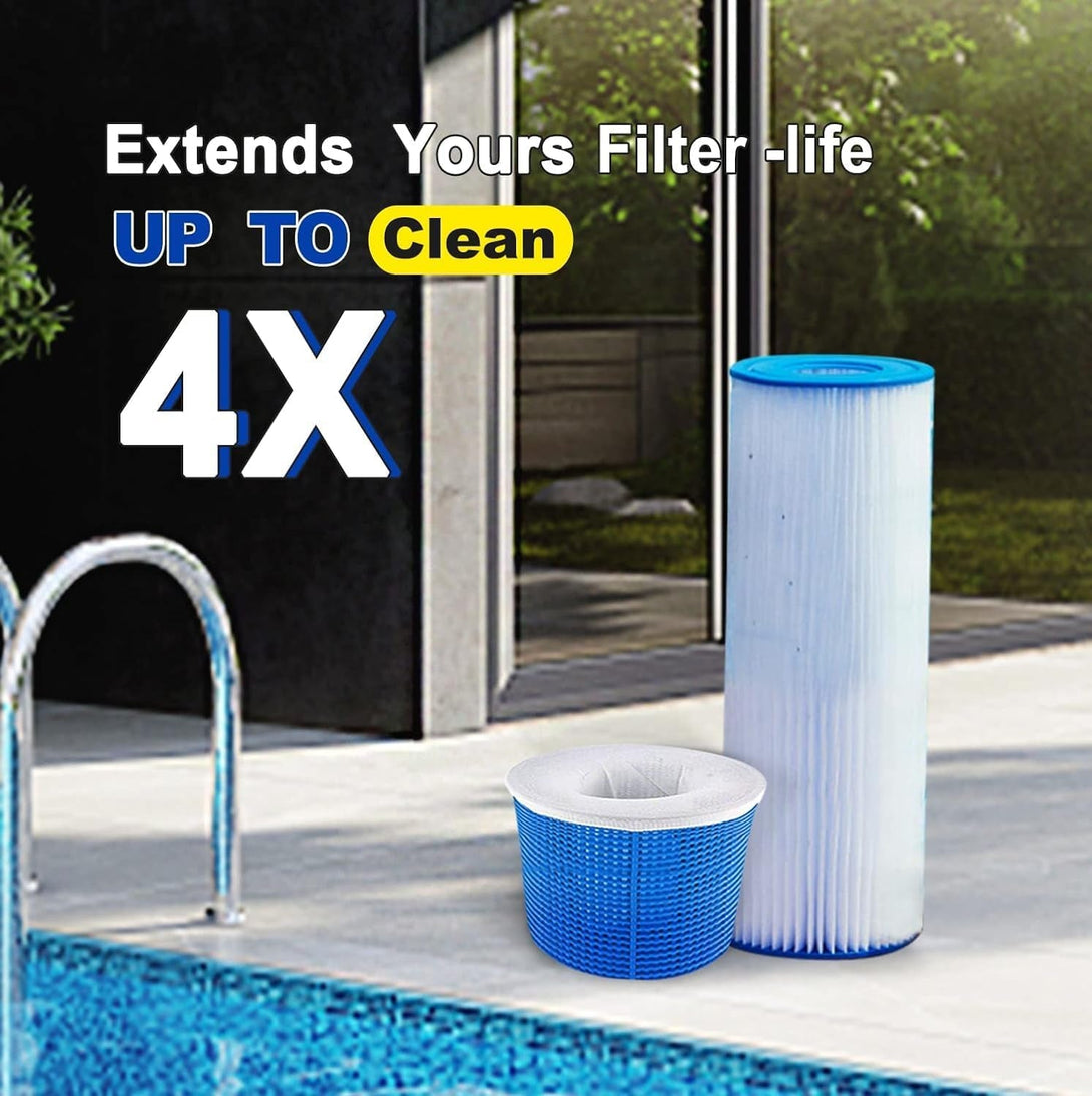 30 Pack Pool Skimmer Socks for Pool Filters, Filters Baskets and Skimmers to Filter Debris and Leaves, Protact Filter System of Inground and above Ground Pools