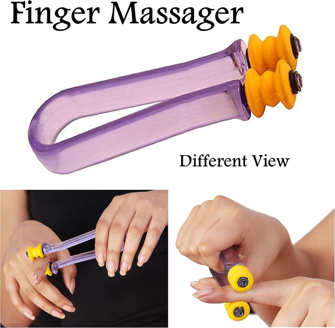 Acupressure Finger Roll Kit with Sujok Ring, Power Thumb, Reflexology Chart, and Instruction Manual - Harmony at Your Fingertips (Assorted)