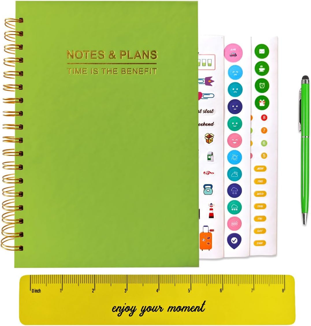 7" X 10" Undated Hourly Planner Journal, Daily Planner, Notebook with Hourly Schedule, Weekly and Monthly Planner Spiral Bound,Weekly to Do List Notebook with Goal & Habit Tracker Organizer