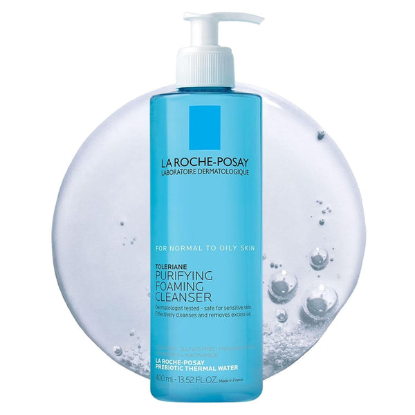 La Roche-Posay Toleriane Purifying Foaming Facial Cleanser, Niacinamide + Ceramides + Prebiotic Thermal Water, Oil Free Face Wash for Oily Skin, Pore Cleanser Safe for Sensitive Skin, Soap Free
