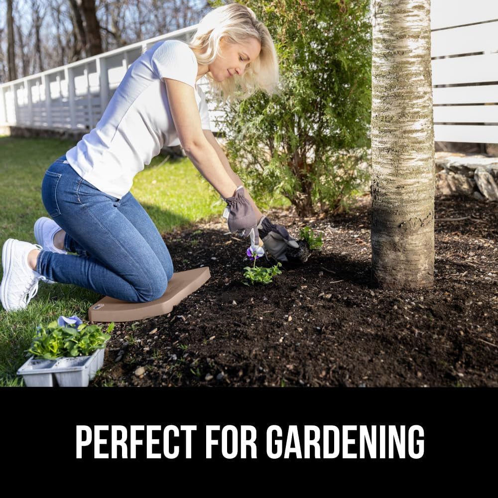 GORILLA GRIP Extra Thick Patent Pending Garden Kneeling Pad, Supportive Soft Foam Knee Cushioning for Gardening, Water Resistant Construction, Bathing Baby, Workout Supplies, Lightweight