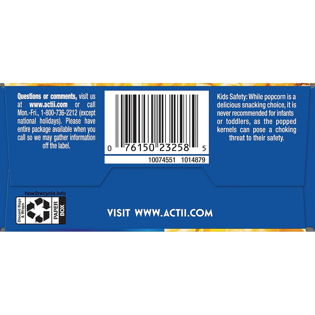 ACT II Butter Lovers Microwave Popcorn, 3-Count 2.75-Oz. Bags