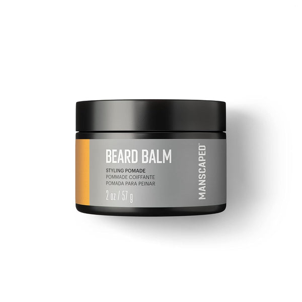 MANSCAPED® Beard Balm, Styling Pomade with Shea Butter, Coconut Oil & Beeswax - Moisturizes, Softens, Strengthens & Shines Beards, Mustaches & Facial Hair, for Sensitive Skin, (2 Oz) 1-Pack
