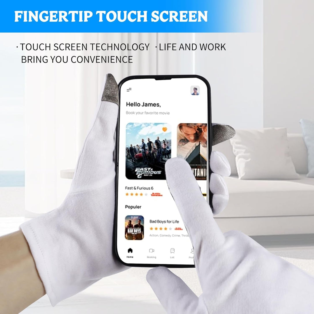 3 Pairs Touch Screen Moisturizing Gloves,Cotton Moisturizing Gloves Overnight,Cotton Gloves for Dry Hands Sleeping,Eczema Gloves for Women,Repair Rough Cracked Dry Chapped Hands Skin.…