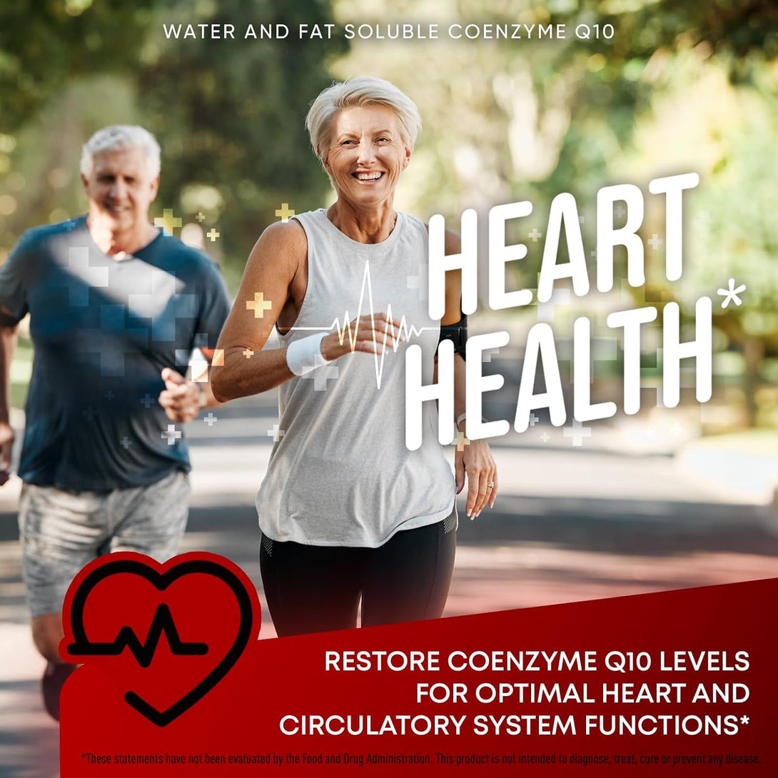 High Absorption Coq10 200MG - Co Q10, 200Mg Softgels for Heart Health & Energy Production - Enhanced Co Q 10 Supplement with Antioxidants and Flaxseed Oil - Coq10 200 Mg per Serving