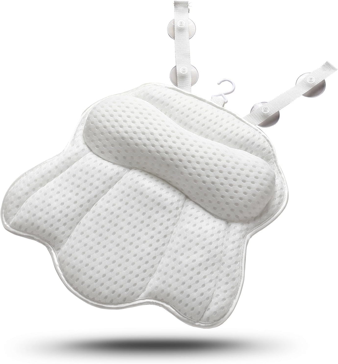 Non Slip Bath Pillows for Tub, 10 Enhanced Suction Cup Bath Pillow for Women Relaxing, Bath Tub Pillows for Head and Neck, Bath Pillow Luxury Bathtub Pillow, Spa Bathtub Pillow for Soaking Tub