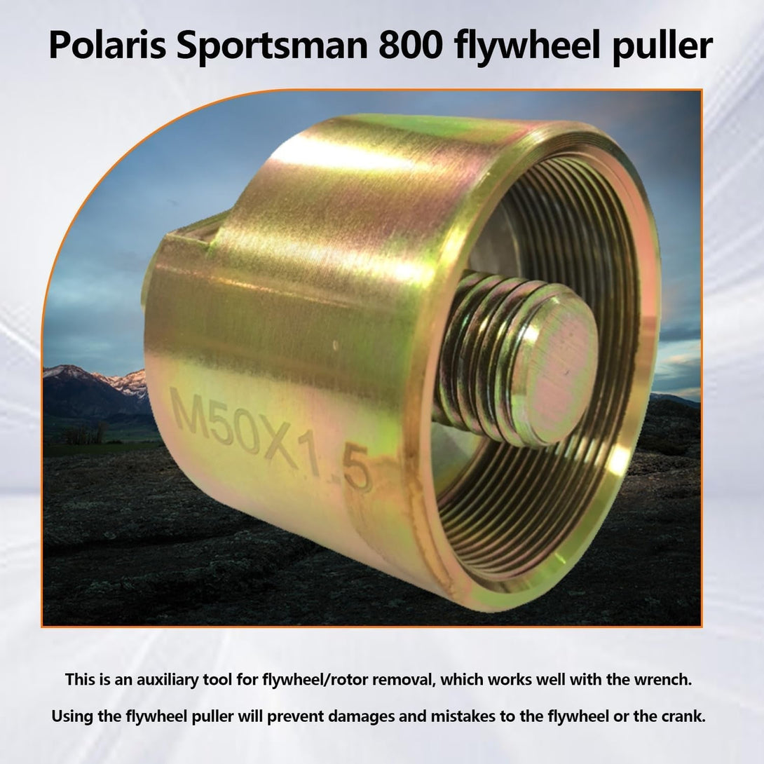 50Mm X 1.5LH Flywheel Puller Fit for Polaris RZR 570 900 1000 Sportsman ACE 570 800 900 Ranger 570 900, Flywheel Reomval Tool for Polaris ATV Off-Road Vehicle