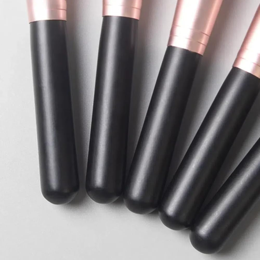 25Pcs Makeup Brush Sets with Wristbands and Headband, Including 14Pcs Makeup Brushes, 3Pcs Blender Sponge, 4Pcs Powder Puffs, Multi-Functional Makeup Tool Set for Women and Girls (Black)
