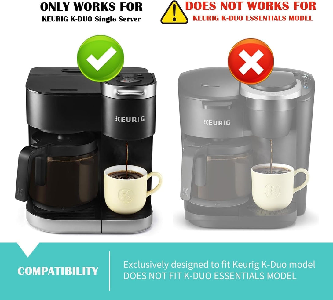 12-CUP Glass Replacement Coffee Carafe ONLY for KEURIG K-DUO Single Serve & Carafe Coffee Maker | NOT the K-Duo Essentials Model