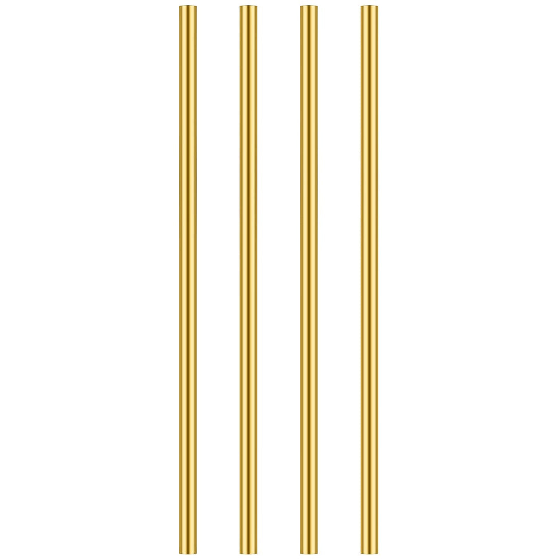 4 Pieces 12 Inches 1/4 Inch Brass round Rods, Favordrory Brass Rods Lathe Bar Stock, 1/4 Inch in Diameter 12 Inches in Length