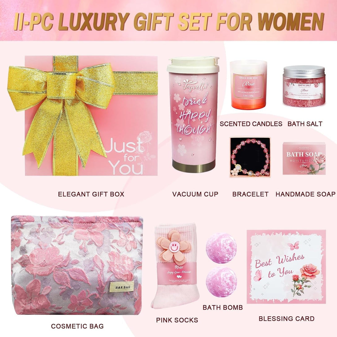 Mother'S Day for Mom, Gift Baskets for Women, Birthday Gift for Women Her Friend Sister Wife Coworker Graduate Teacher, Bath Sets for Woman Gift, Valentines Day Gifts for Her