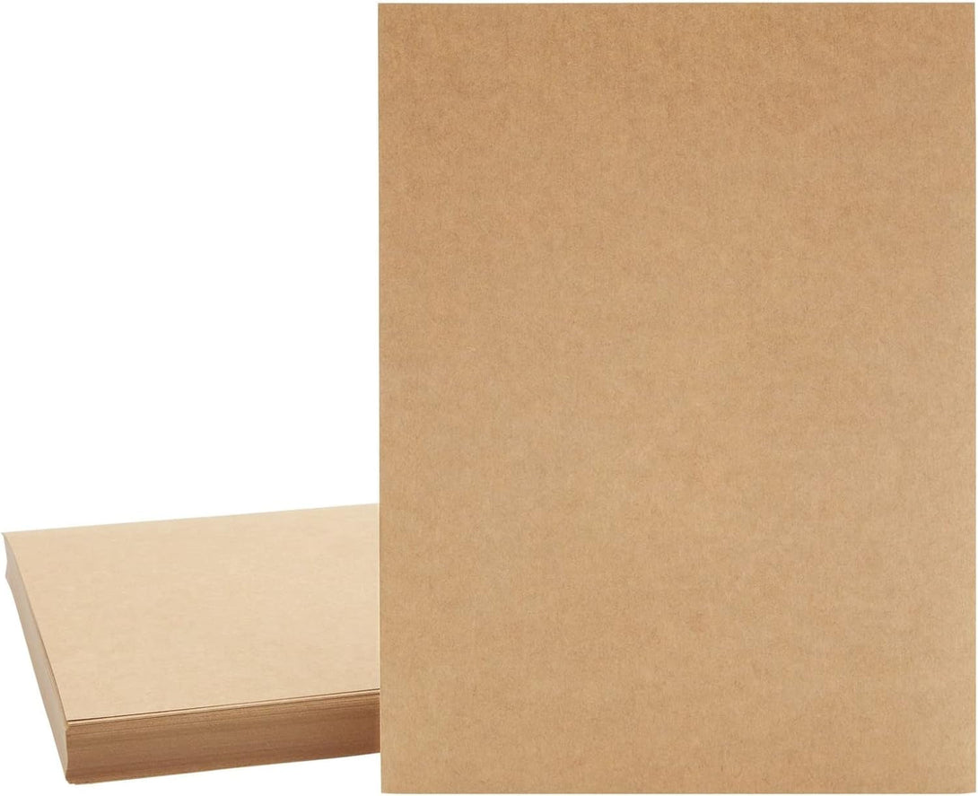 96 Sheets Brown Kraft Paper Cardstock – 8.5X11 Inch, 176 GSM – Ideal for Arts & Crafts, Wedding, Party Invitations, Drawing, DIY Projects, and Scrapbooking Supplies