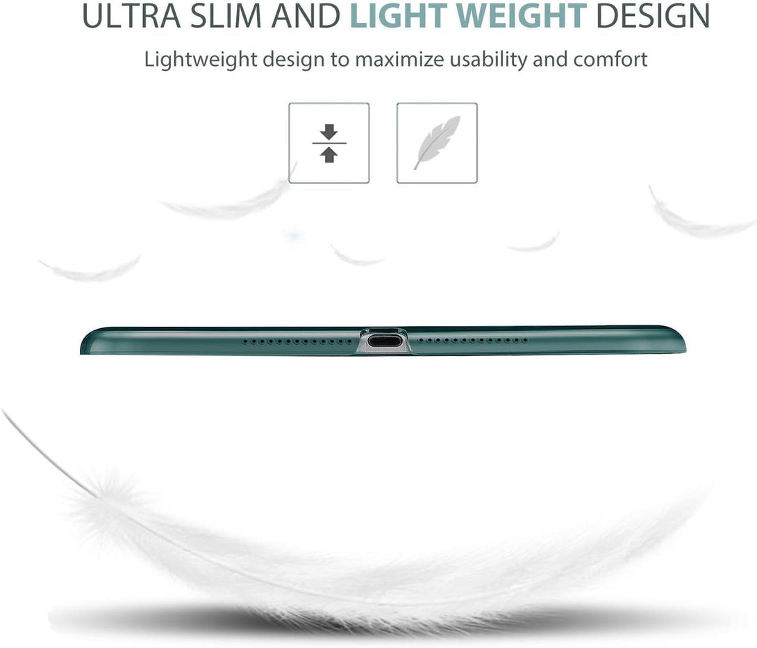 Procase Smart Case for Ipad 9.7 Inch Ipad 6Th/5Th Generation Case 2018 2017(Model: A1893 A1954 A1822 A1823), Ultra Slim Lightweight Stand Case with Translucent Frosted Back Smart Cover -Emerald