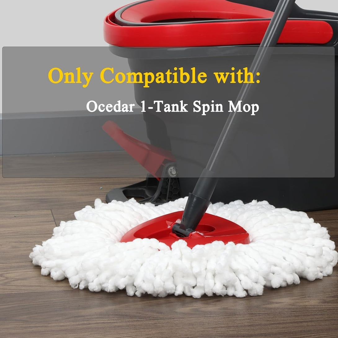 4 Pack Spin Mop Refill Replacement Head Compatible with Ocedar Easywring Spinning Mop - Microfiber Mop Replace Heads