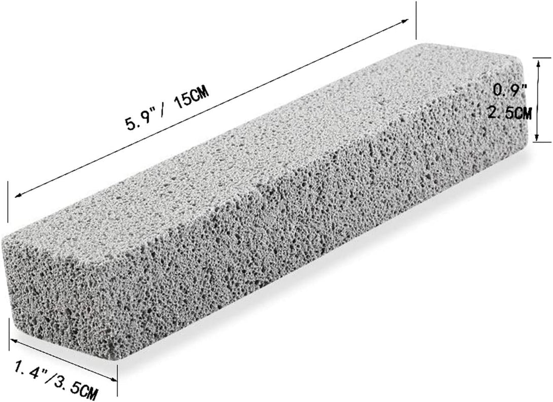6 Pack Pumice Stone for Toilet Bowl Cleaning, Scouring Stick Remove Toilet Bowl Hard Water Rings, Calcium Buildup and Rust Suitable for Cleaning Toilet, Bathroom, Kitchen Sink, Grill（Gray