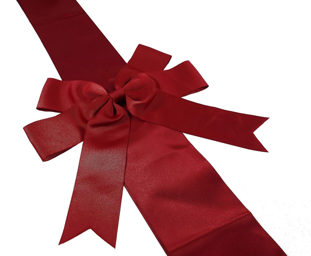 4 PCS Cabinet Door Festive Ribbons and Bows Decoration for Christmas Gift Holidays,Red