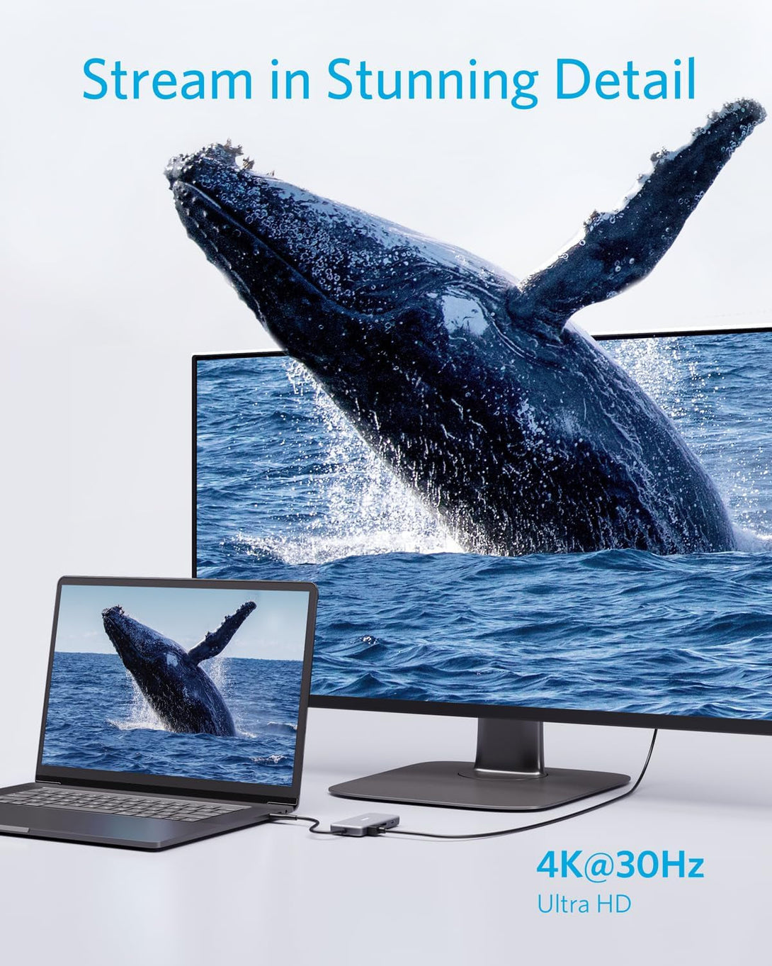 Anker USB C Hub (7-In-1), with 4K HDMI, 100W Power Delivery, USB-C and 2 USB-A 5Gbps Data Ports, Microsd and SD Card Reader, for Macbook Air, Macbook Pro, XPS, and More