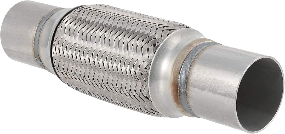 4 Pack 2 X 6 Inches Stainless Steel Heavy Duty Exhaust Flex Pipe, Double Braid Exhaust Flex Tube, Overall Length 10 Inches