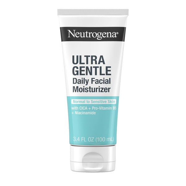 Neutrogena Fragrance Free Daily Facial Moisturizer, Face & Neck Moisturizer for Sensitive Skin with Vitamin B3, Pro-Vitamin B5 & Vitamin E Supports Skin'S Dynamic Barrier, 3.4 Fl. Oz