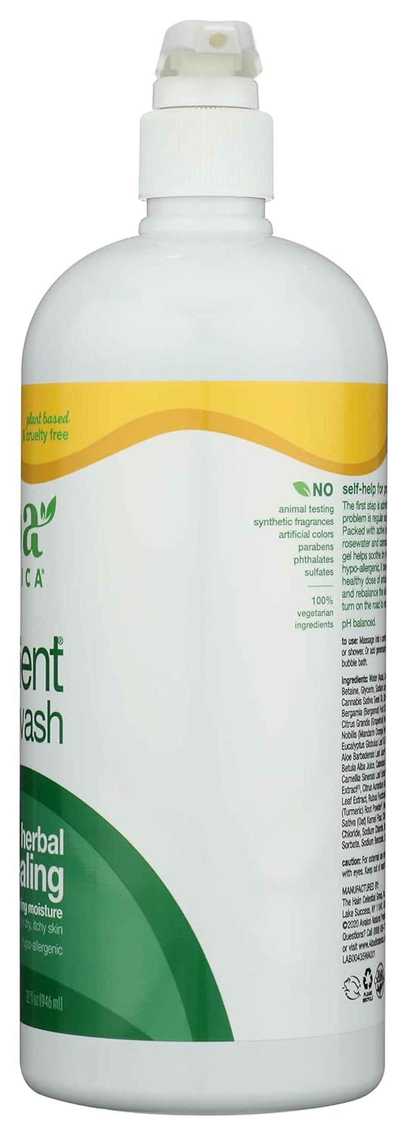 Alba Botanica Very Emollient Bath and Shower Gel, Herbal Healing, 32 Ounce