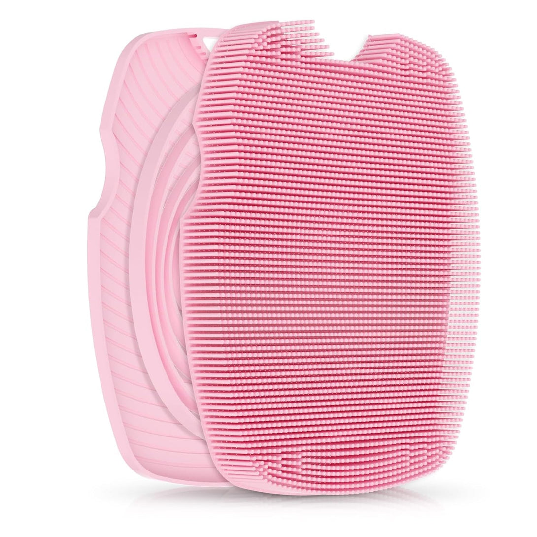 Silicone Body Scrubber - Zinc Infused - Highly Elastic Bristles - Exfoliating Body Scrubber for Cellulite Reduction,Blood Circulation,Massage for Flawless Skin - Green