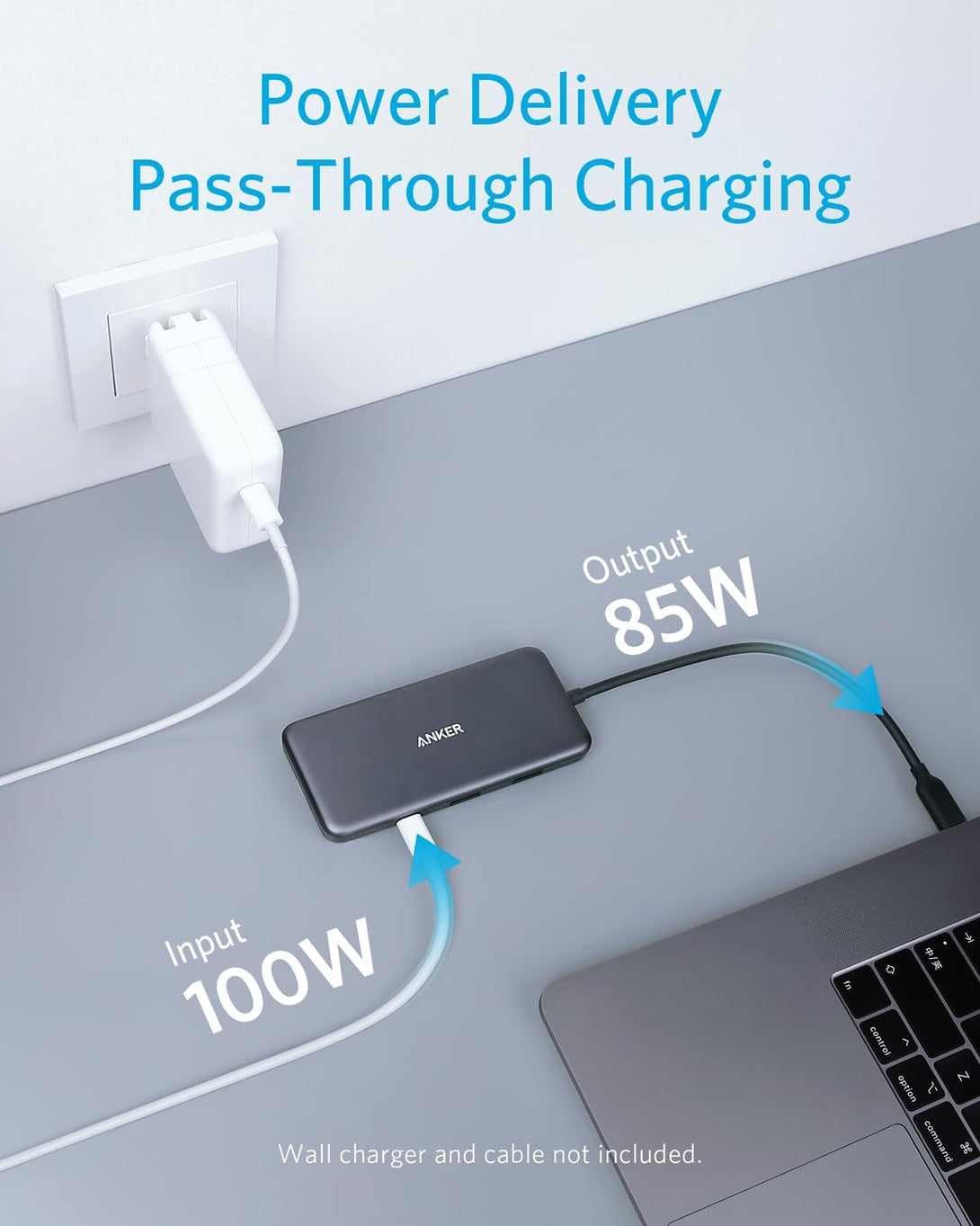 Anker USB C Hub (7-In-1), with 4K HDMI, 100W Power Delivery, USB-C and 2 USB-A 5Gbps Data Ports, Microsd and SD Card Reader, for Macbook Air, Macbook Pro, XPS, and More