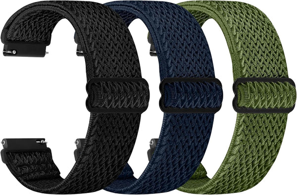 Quick Release Watch Band - Choice of Width -18Mm 19Mm 20Mm 22Mm 24Mm Watch Bands, Solo Loop Adjustable Elastic Nylon Watch Straps Replacement Wristband for Men Women