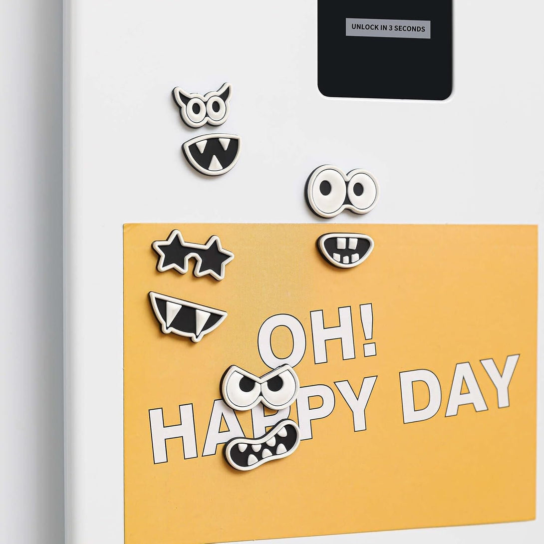 Plant Magnets Eyes Mouth for Potted Plants， 8 PCS Fridge Magnets Monster Magnet Eyes, Funny Plants Pins Lndoor Outdoor Kitchens Whiteboard Office Plants Accessories