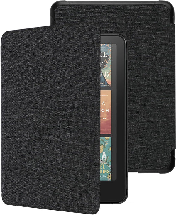 WALNEW Case for 7" All-New Kindle Paperwhite 12Th Gen 2024 and Kindle Colorsoft Signature Edition, Premium PU Leather Protective Cover for Kindle Paperwhite with Auto Wake/Sleep (Black)