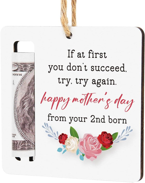 Mothers Day Money Holder Gifts for Second Time Moms New Mom Gifts from Daughter Son Birthday Gifts Ideas Best Mom Money Holder Decoration