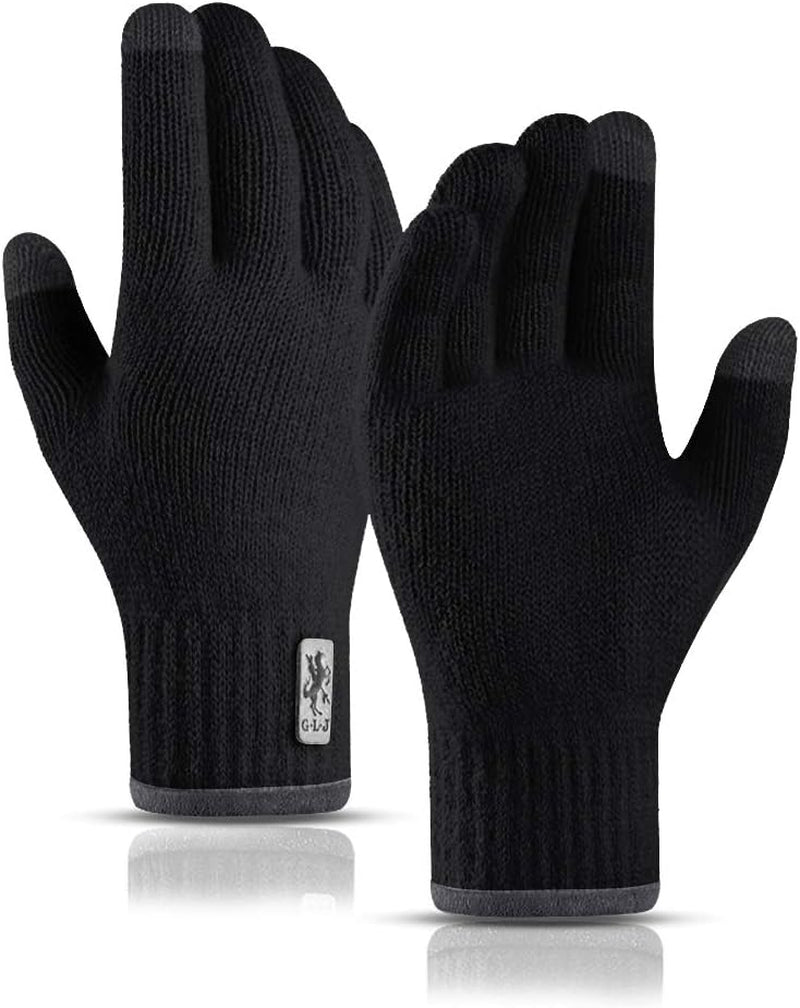 Winter Gloves Touchscreen Warm Knitted Gloves Work Outdoor Camping Hiking Running Cycling Driving for Men and Women