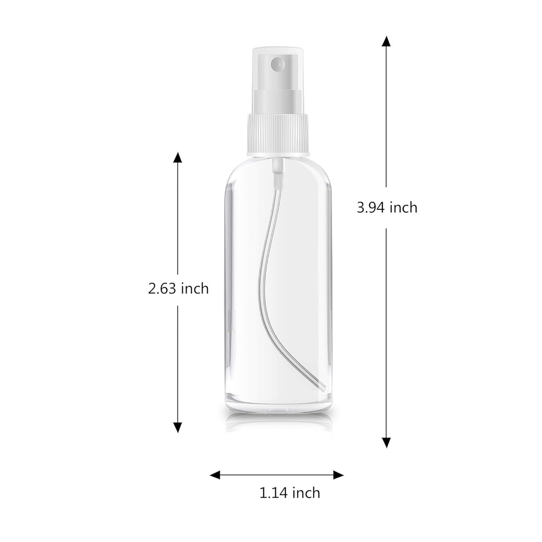 4 Pack Spray Bottles 1Oz Clear Plastic Empty Refillable Mini Spritzer for Travel, Cleaning, Gardening, Skin Care Atomizer for Essential Oils, Perfume