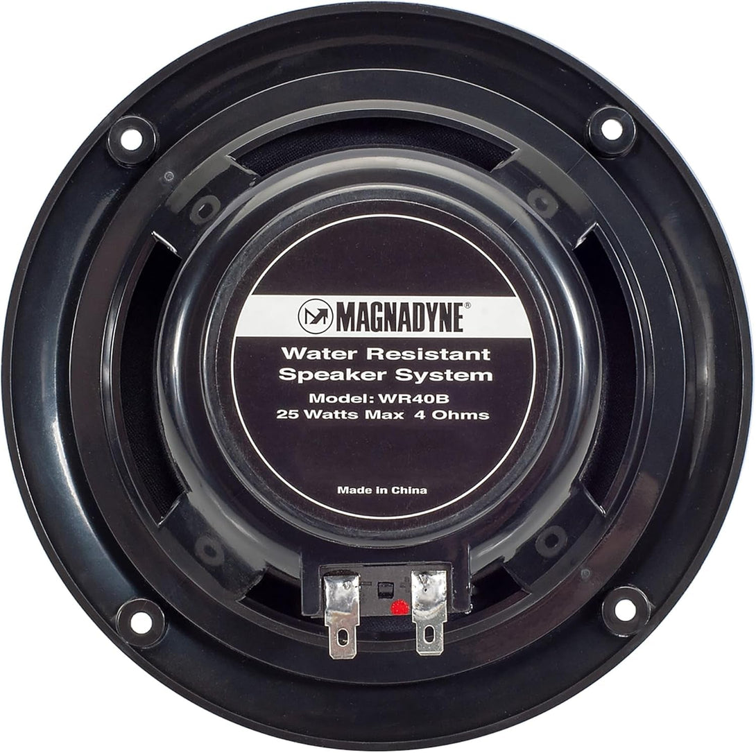 5-Inch Water Resistant Outdoor Speakers, Dual Cone, 25W Peak Power, Marine and RV Compatible (Black)