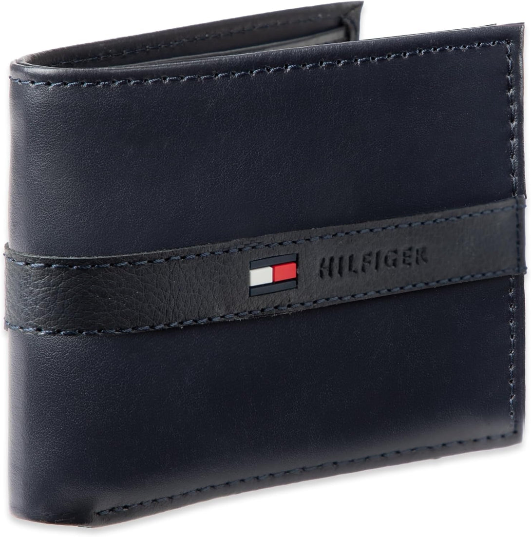Tommy Hilfiger Men'S Classic Bifold Wallet with ID Window and Multiple Card Slots