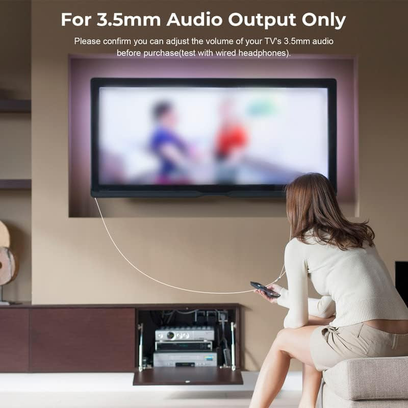 Headphones with Extra Long Cord - Earbuds for PC, TV & Computer - No Mic - White 5FT