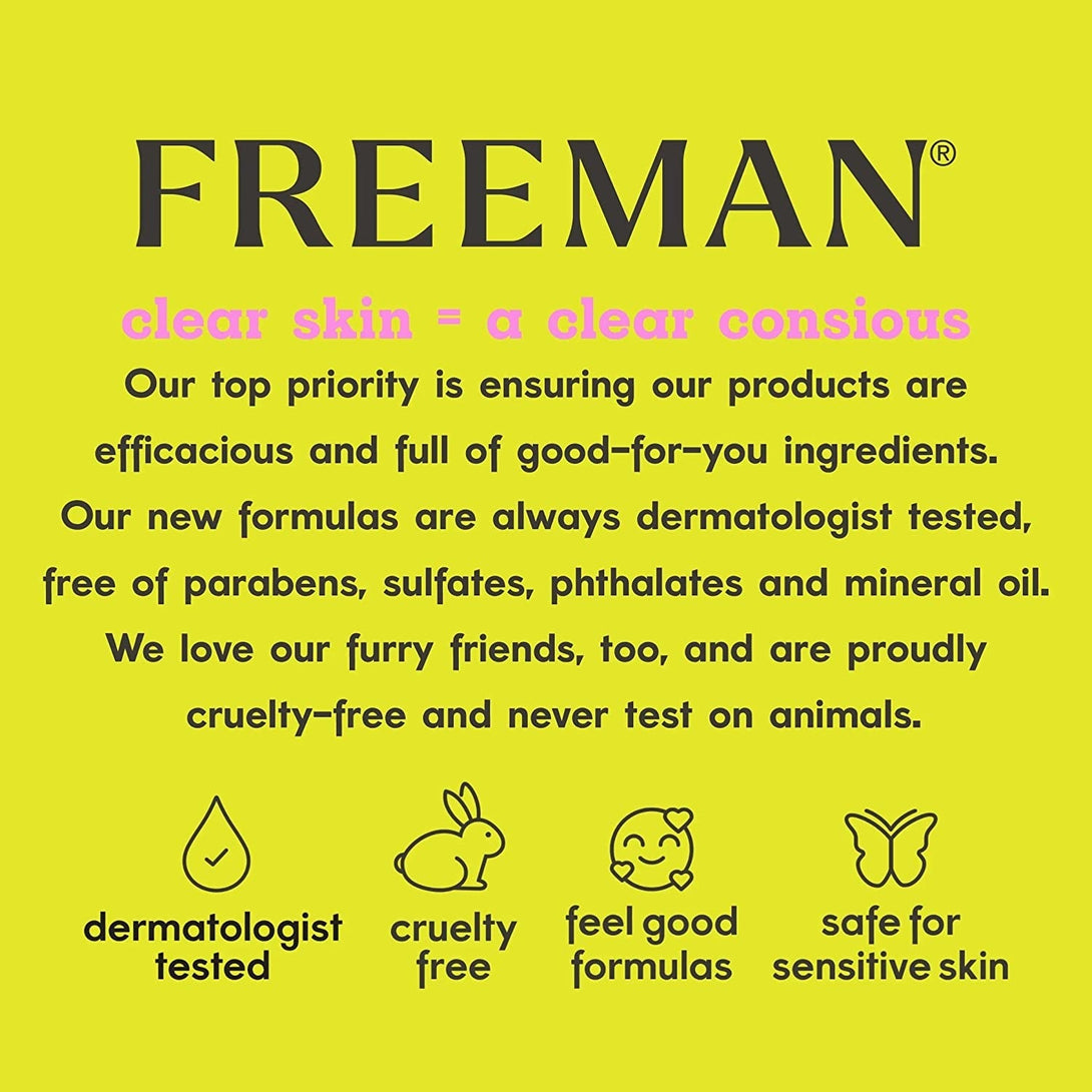 FREEMAN Pore Clearing Volcanic Ash Peel-Off Gel Facial Mask, Deep Cleansing, Removes Dirt from Pores, Not Over-Drying, Easy-To-Use, for Men, 6 Fl.Oz./175 Ml Tube