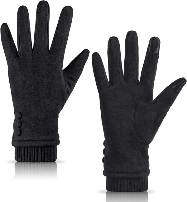 Women'S Winter Touch Screen Texting Phone Windproof Gloves - Fleece Lined, Thick Warm Gloves