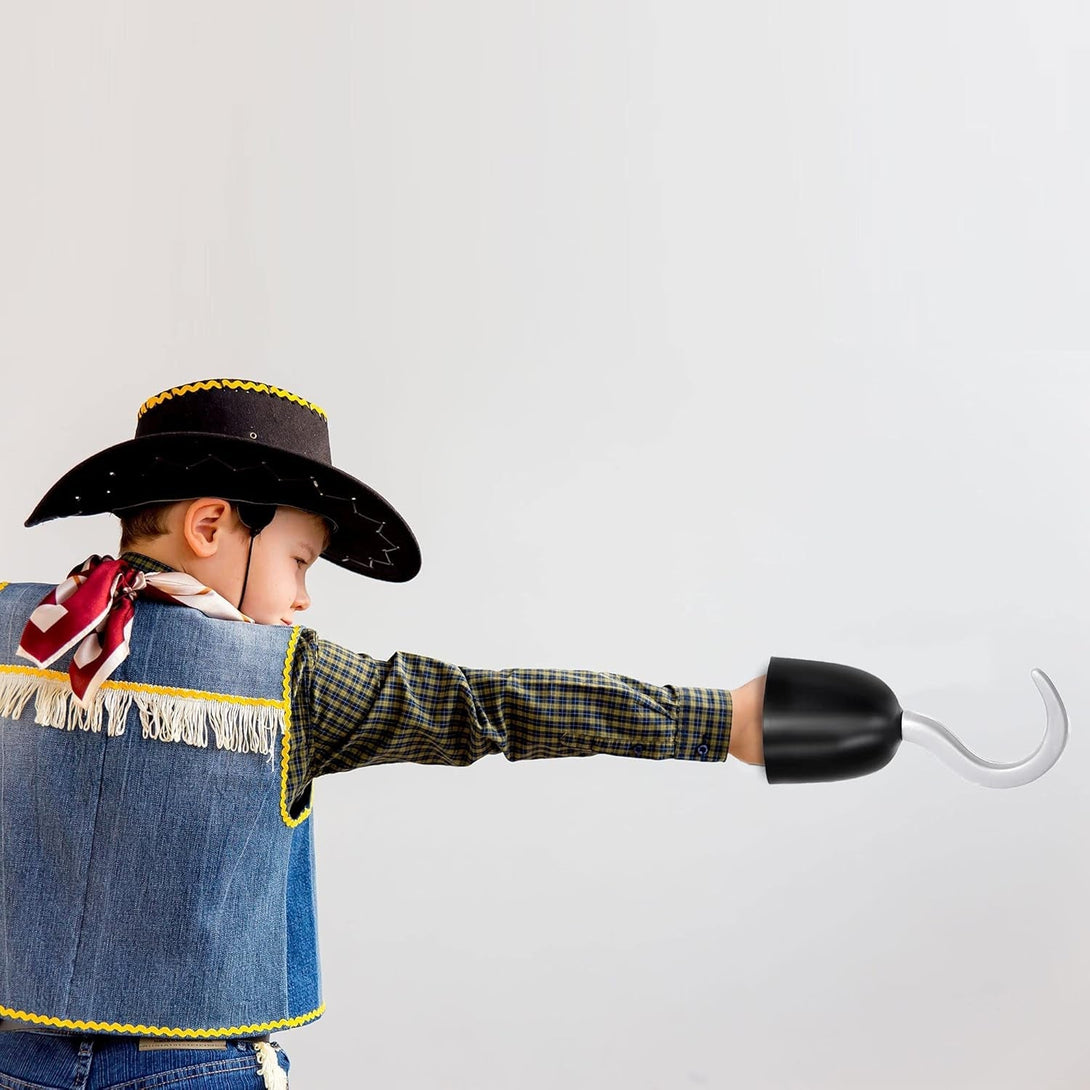 12 Pieces Pirate Hooks Captain Hook Plastic Hand Hook for Halloween Decoration Pirate Theme Party Costume Accessory Cosplay Party Supplies